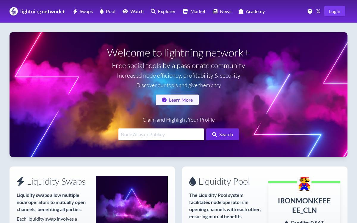 Lightning Network website preview