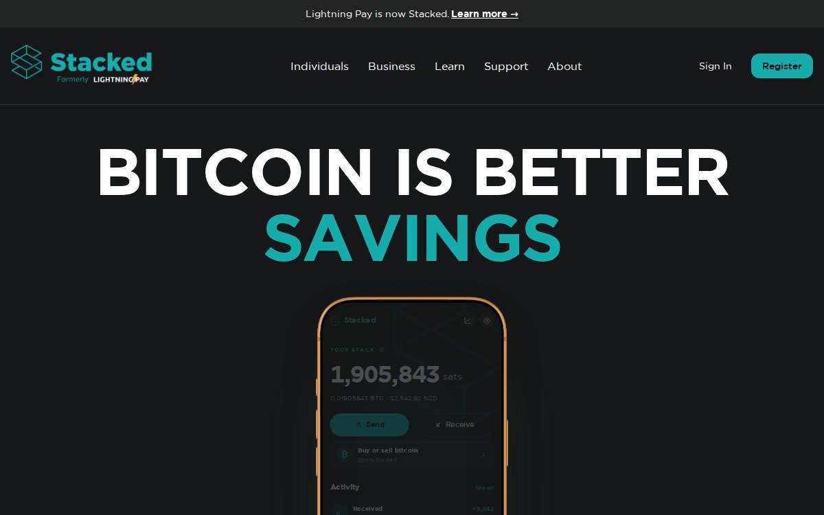 Lightning Pay website preview