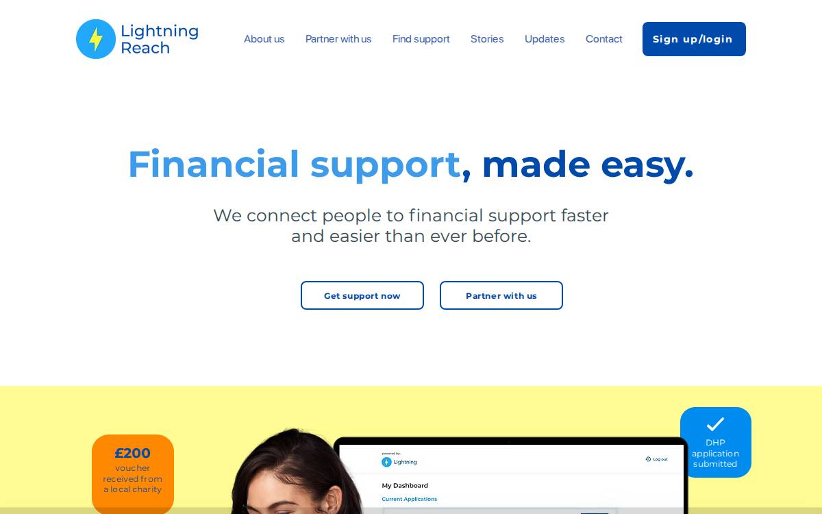 Lightning Social Ventures website preview