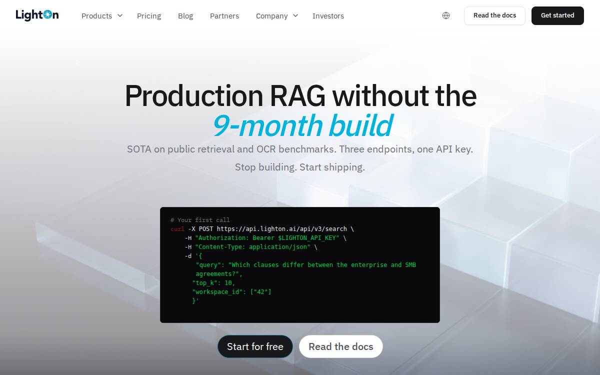 LightOn website preview