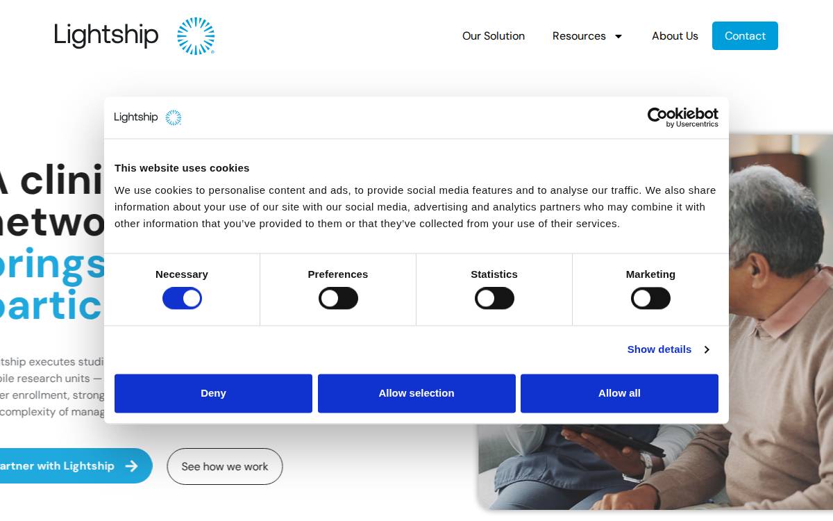 Lightship website preview