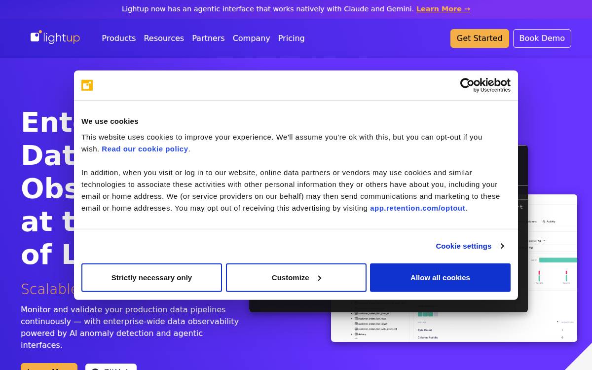 Lightup website preview