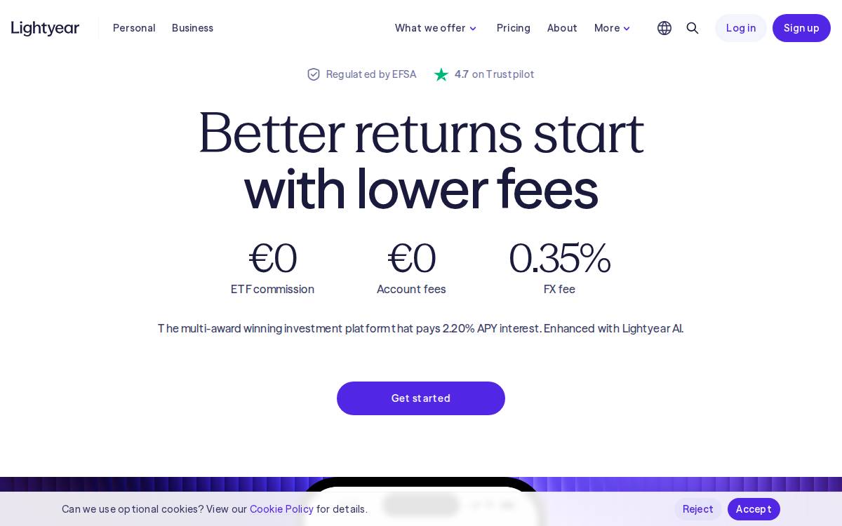 Lightyear website preview