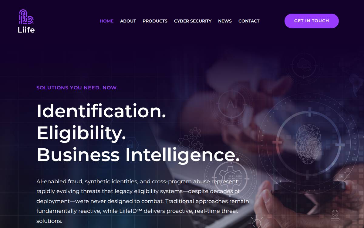 Liife website preview