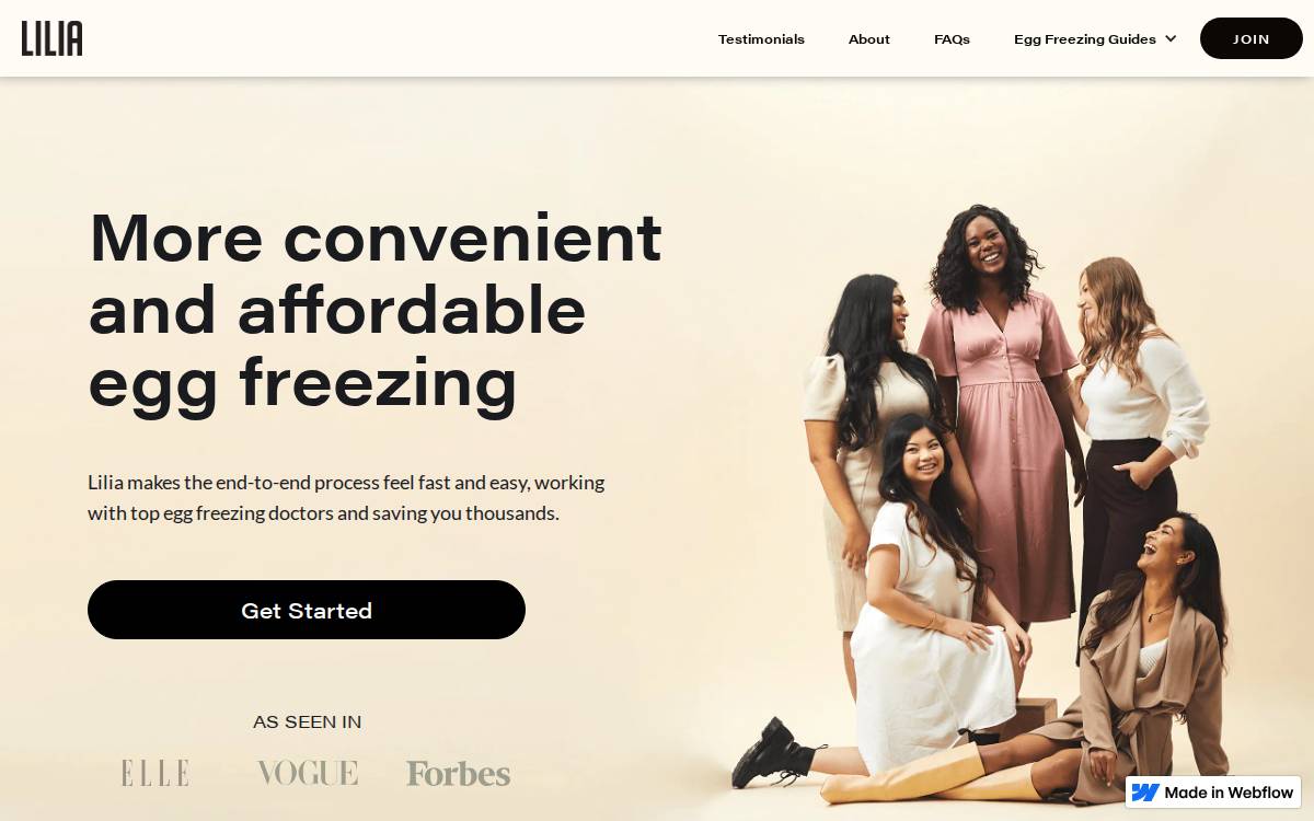 Lilia website preview