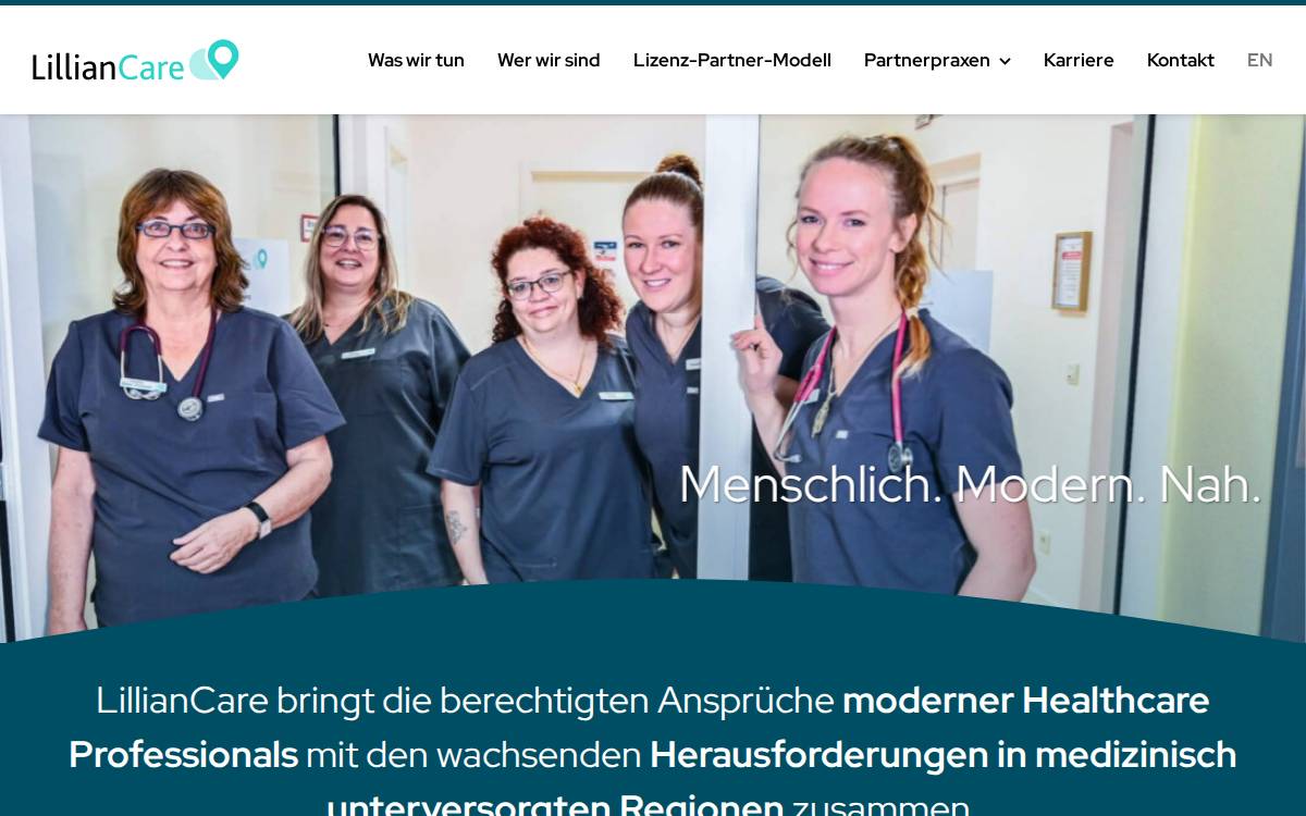 Lillian Care website preview