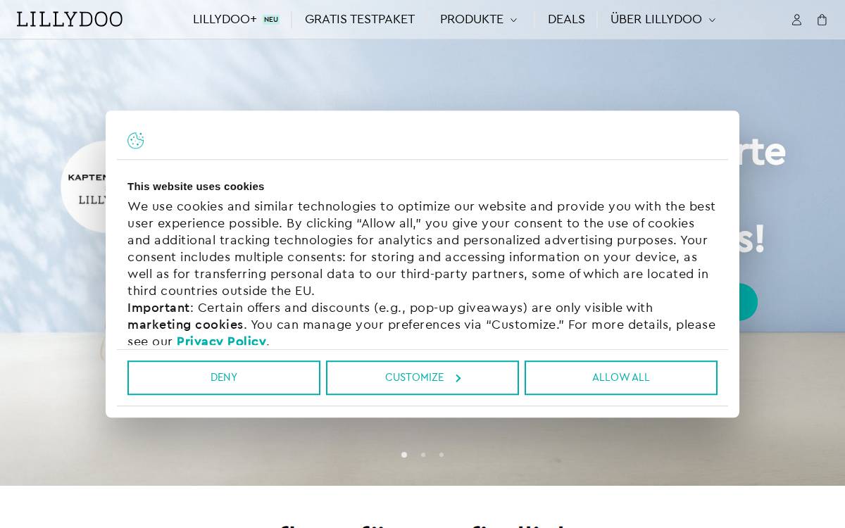 Lillydoo website preview