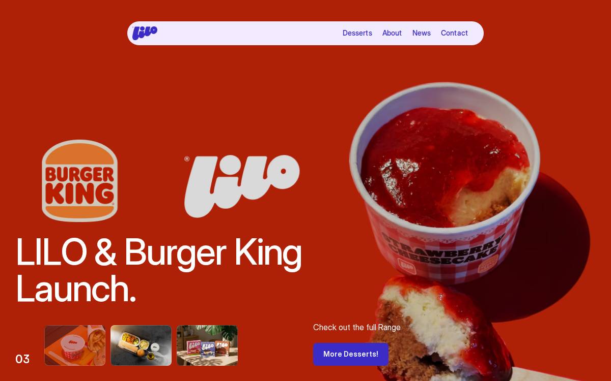 LILO Desserts website preview