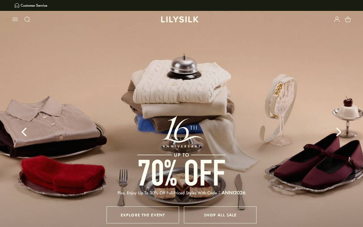 LILYSILK website preview