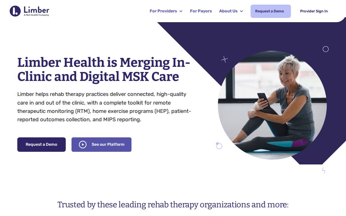 Limber Health website preview