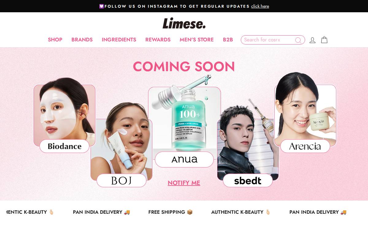 Limese website preview