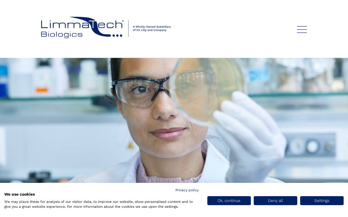 LimmaTech Biologics website preview
