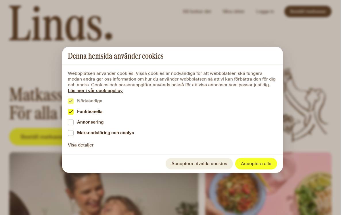 Linas Matkasse website preview