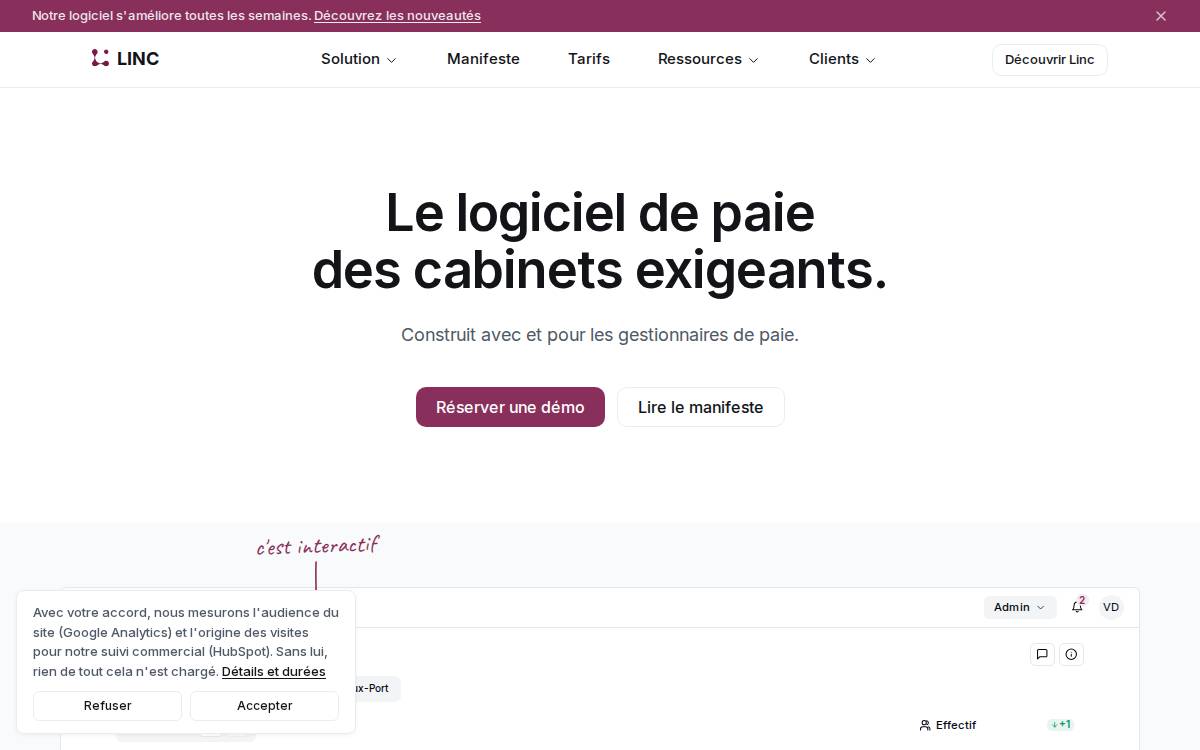 Linc website preview