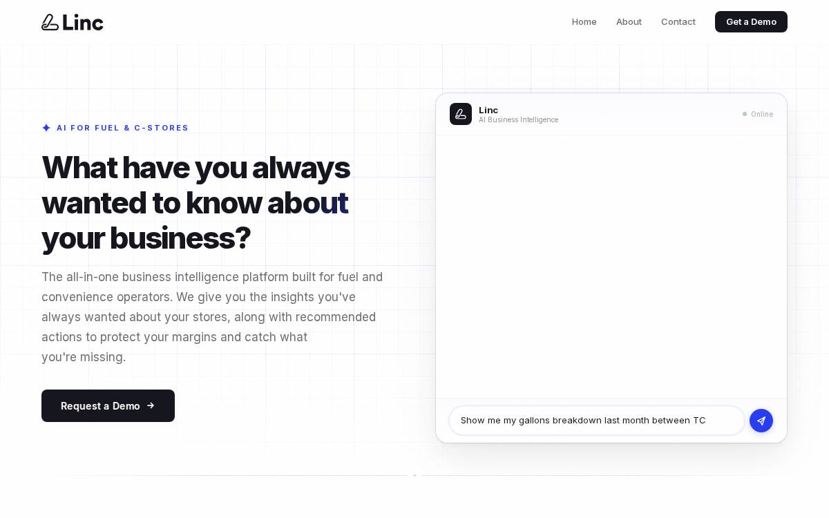 Linc website preview