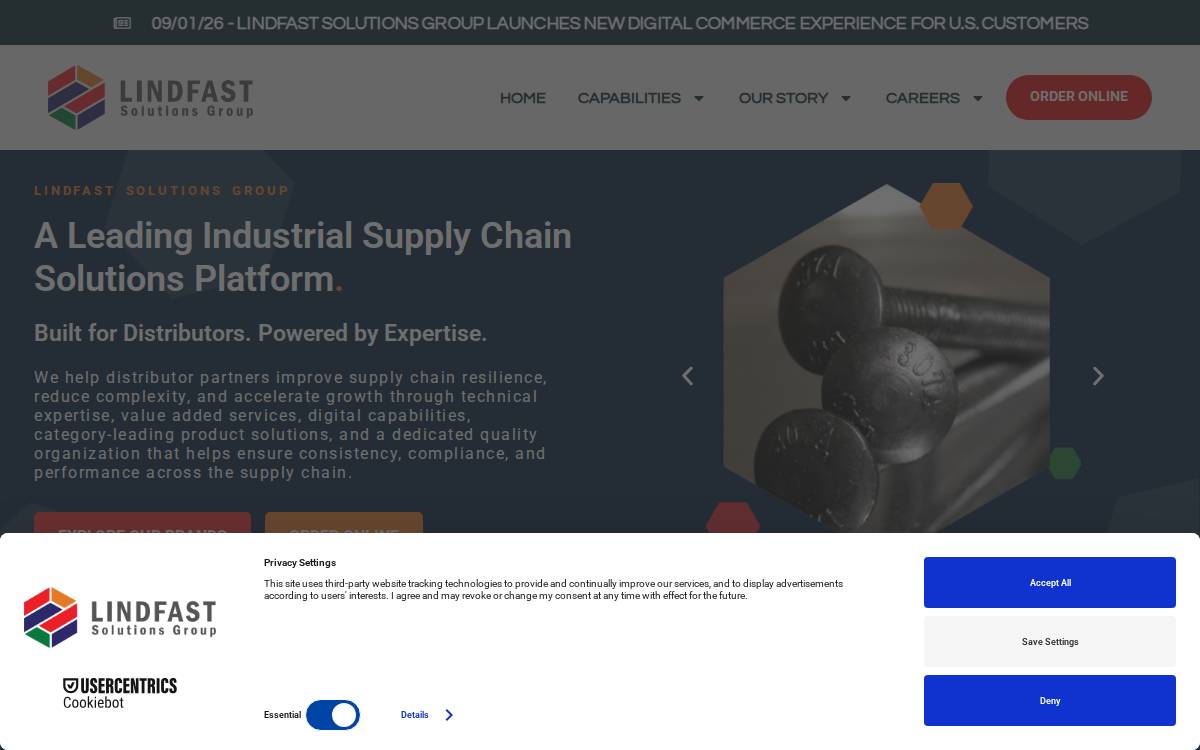 LindFast Solutions Group website preview