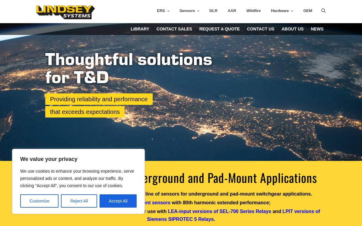 Lindsey Systems website preview