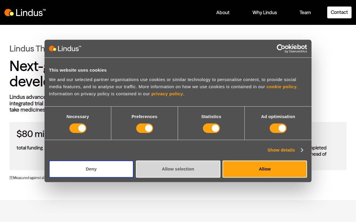 Lindus Health website preview