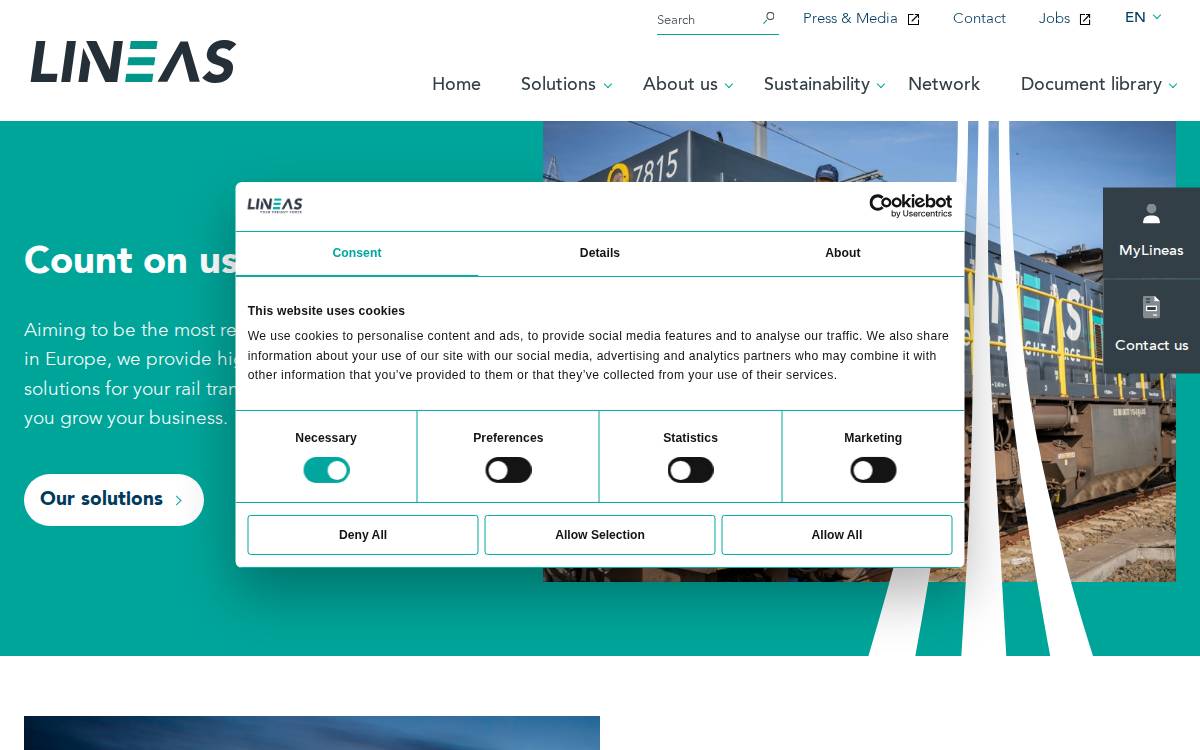 Lineas website preview