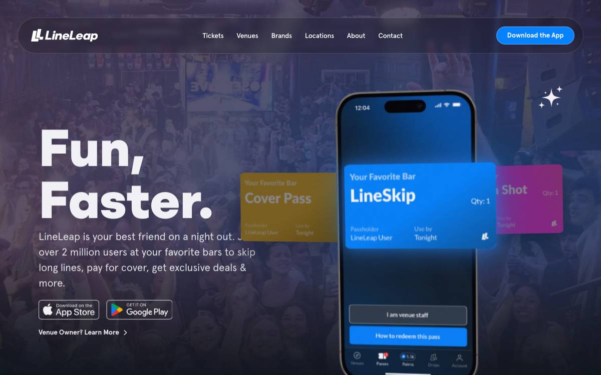 LineLeap website preview