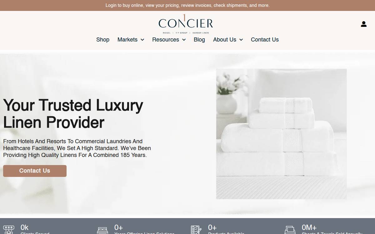 Linen Holdings, LLC website preview