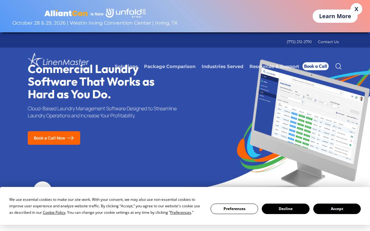 Linenmaster website preview