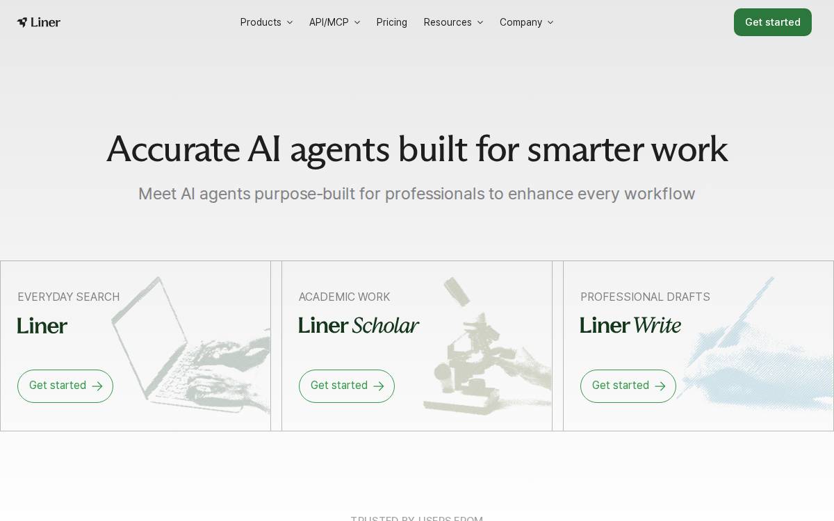 Liner website preview