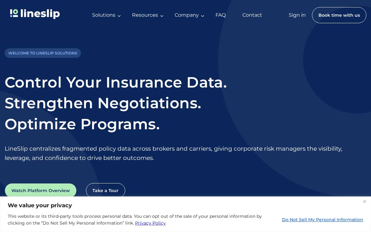 LineSlip Solutions website preview