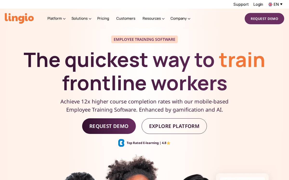 Lingio website preview