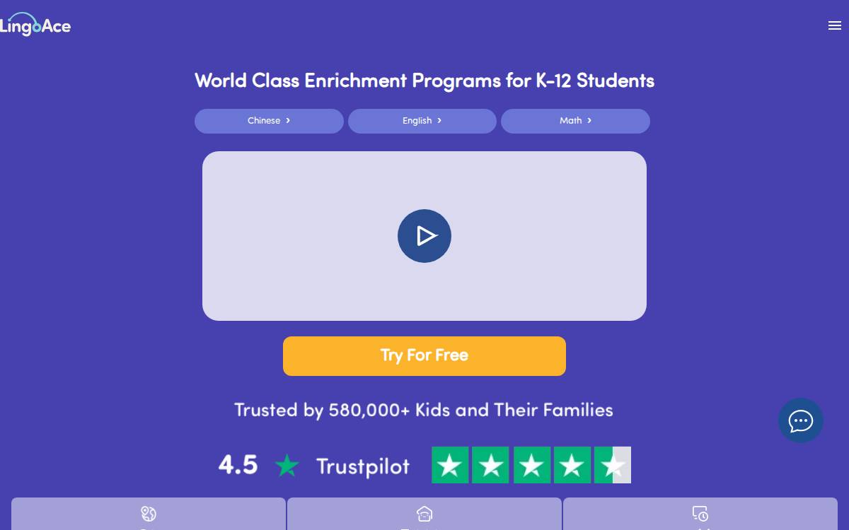 Lingoace website preview