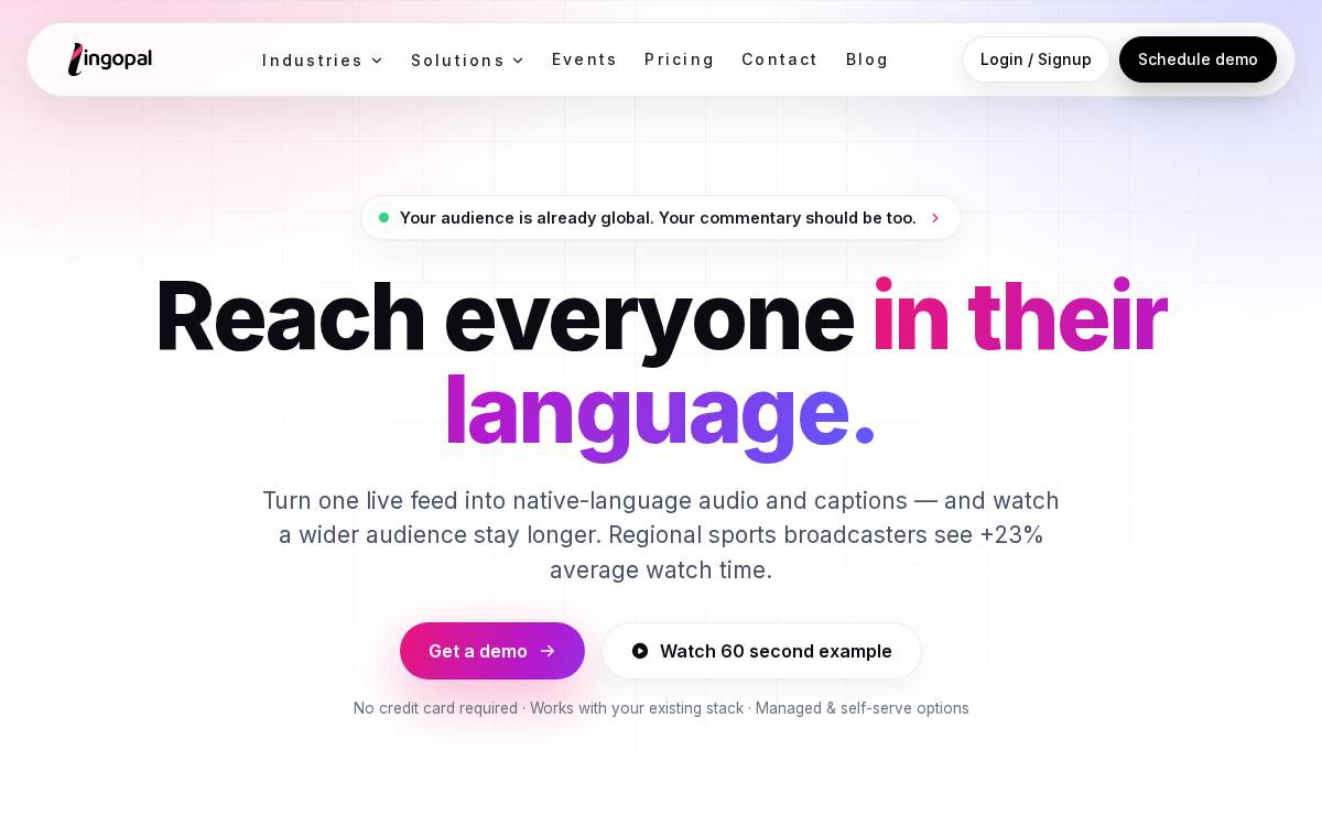 Lingopal website preview