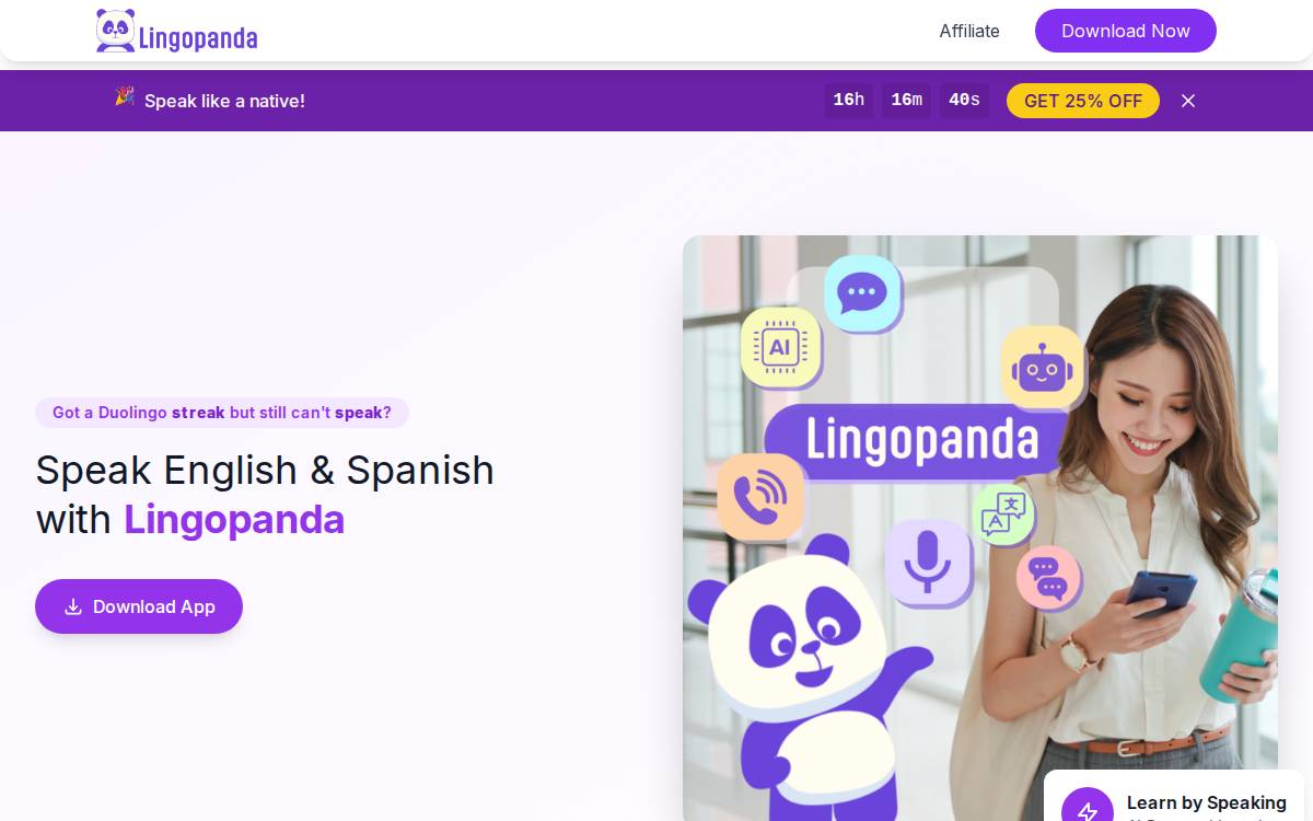 Lingopanda website preview