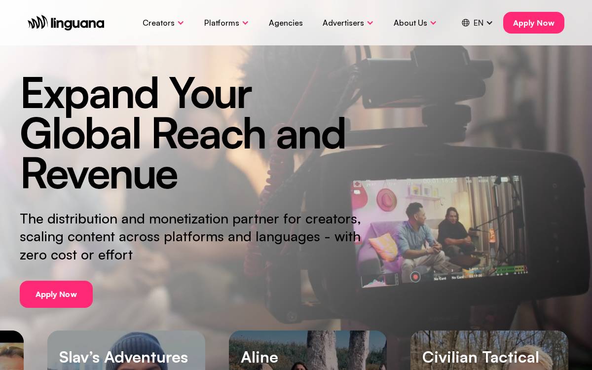 Linguana website preview
