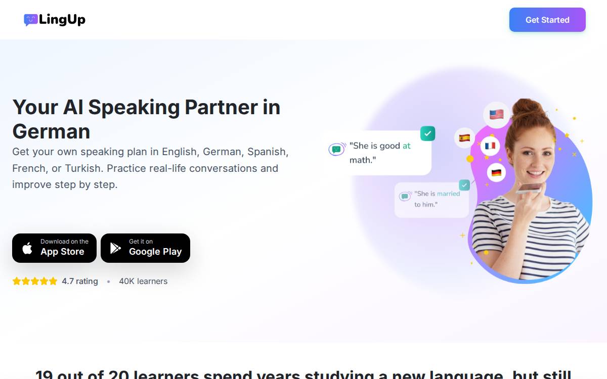 LingUp Website website preview