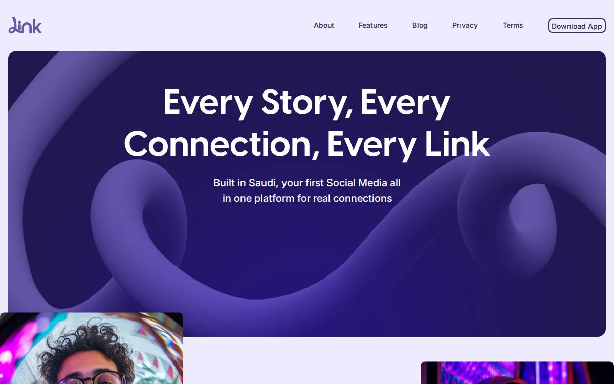 Link Social Network website preview