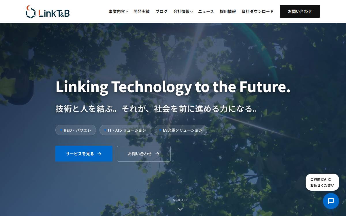Link T&B 株式会社 website preview
