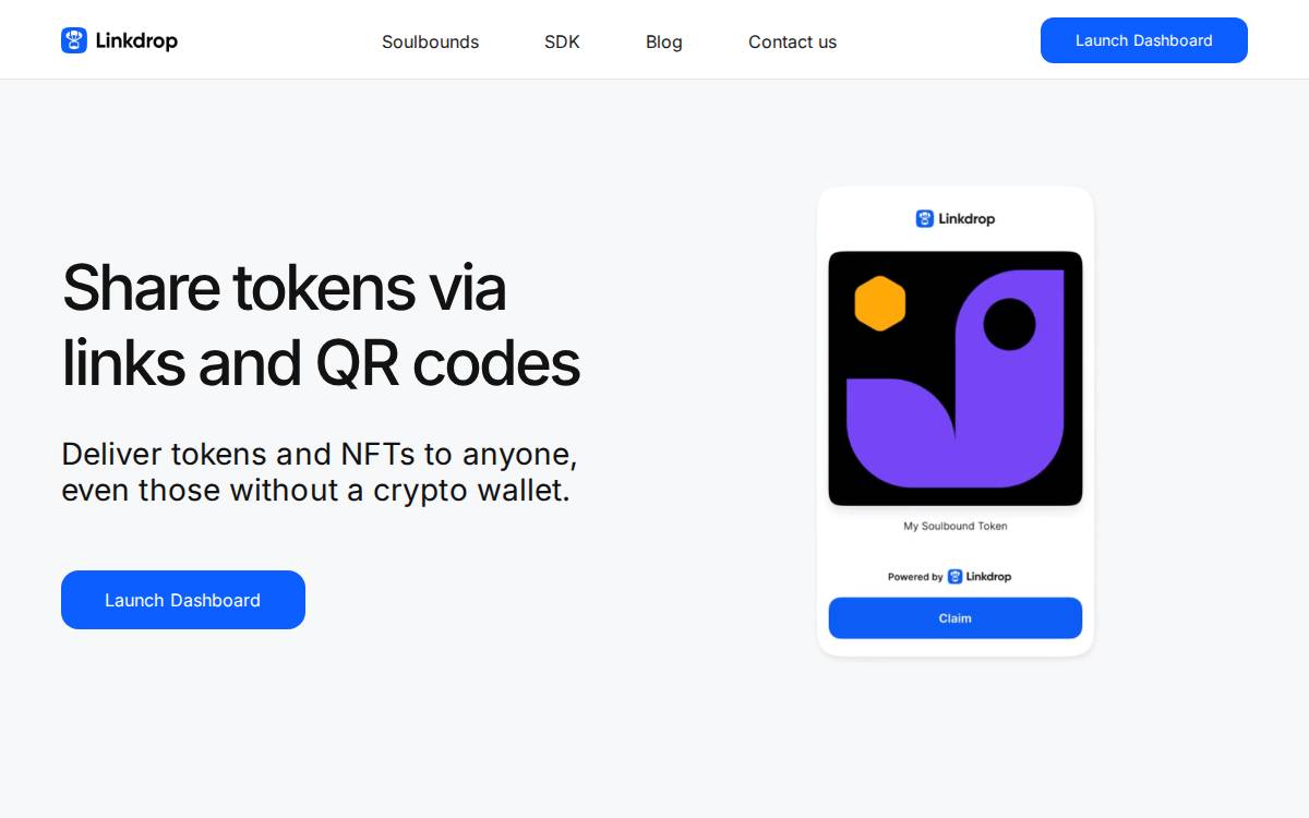LinkDrop Labs website preview