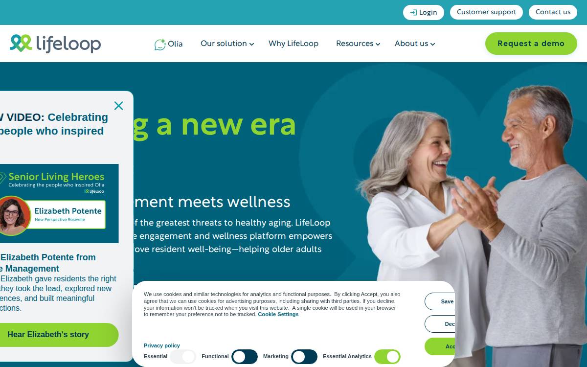 Linked Senior website preview