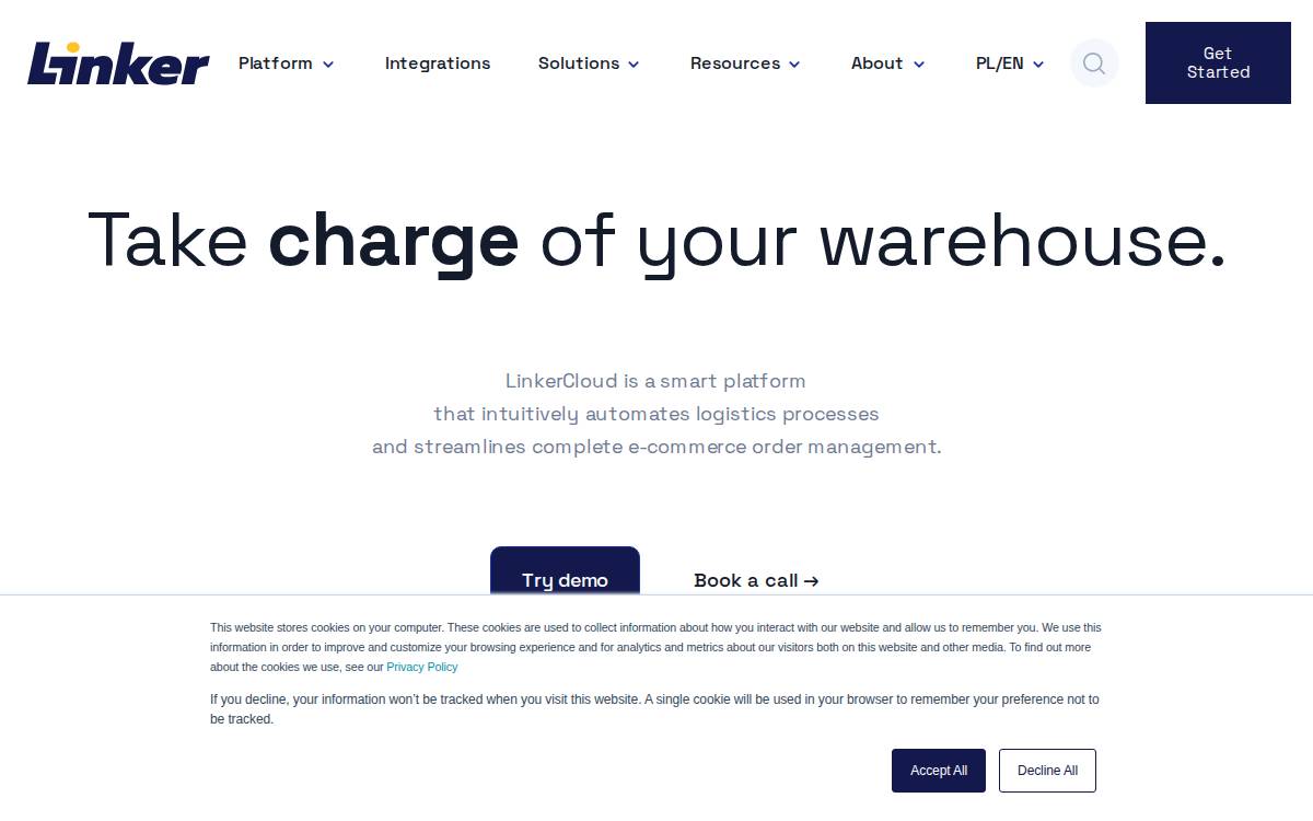 Linker Cloud website preview