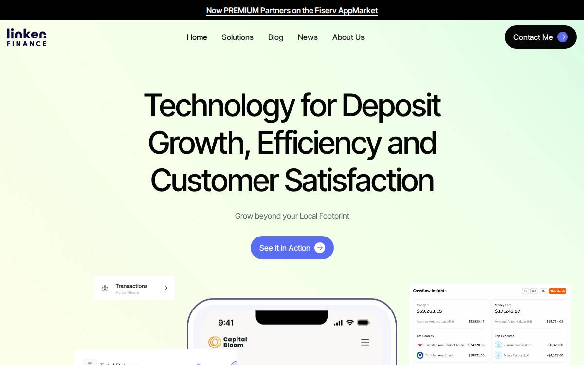 Linker Finance website preview