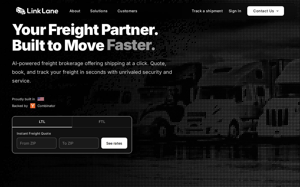 LinkLane website preview