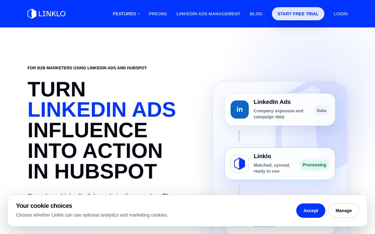 Linklo website preview