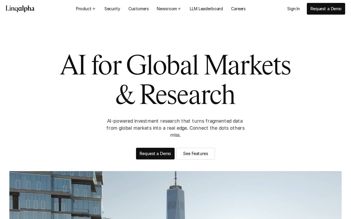 LinqAlpha website preview