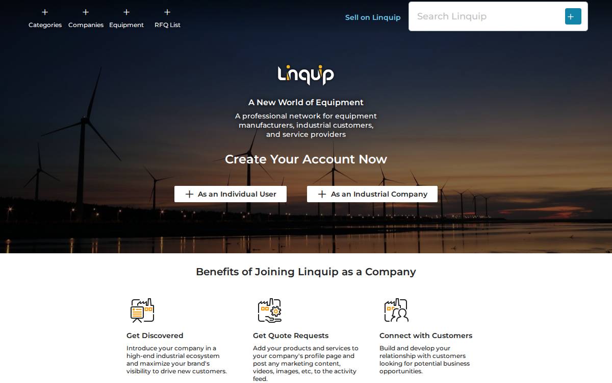 LinQuip website preview