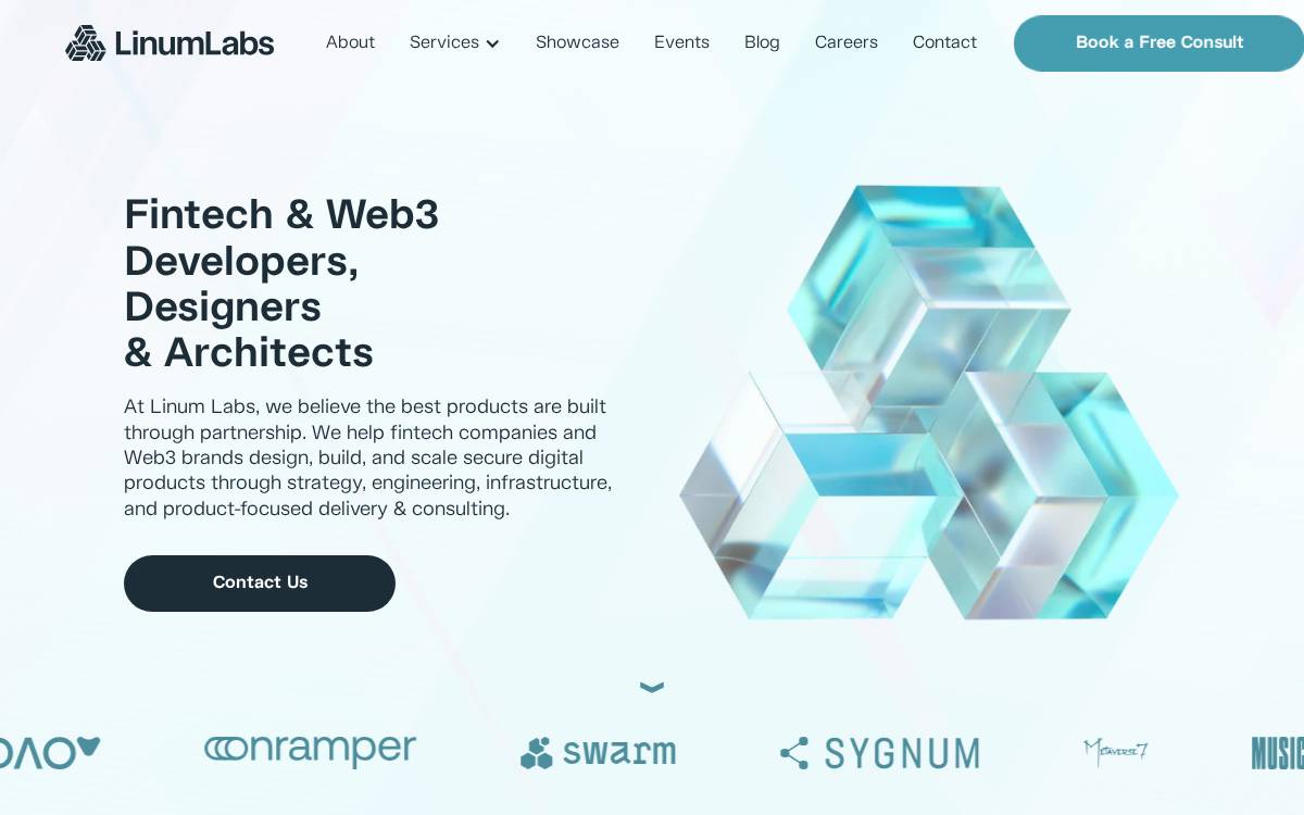 Linum Labs website preview