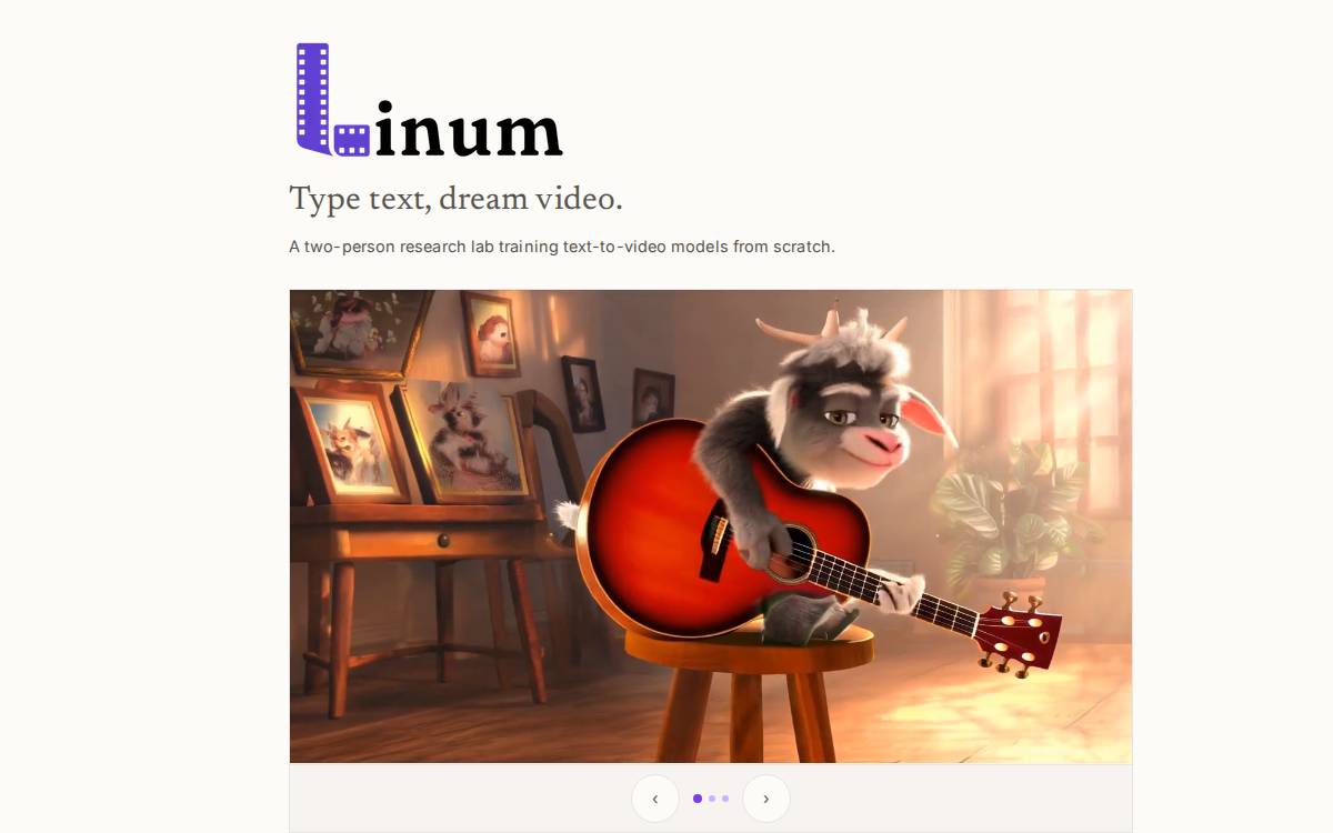 Linum website preview