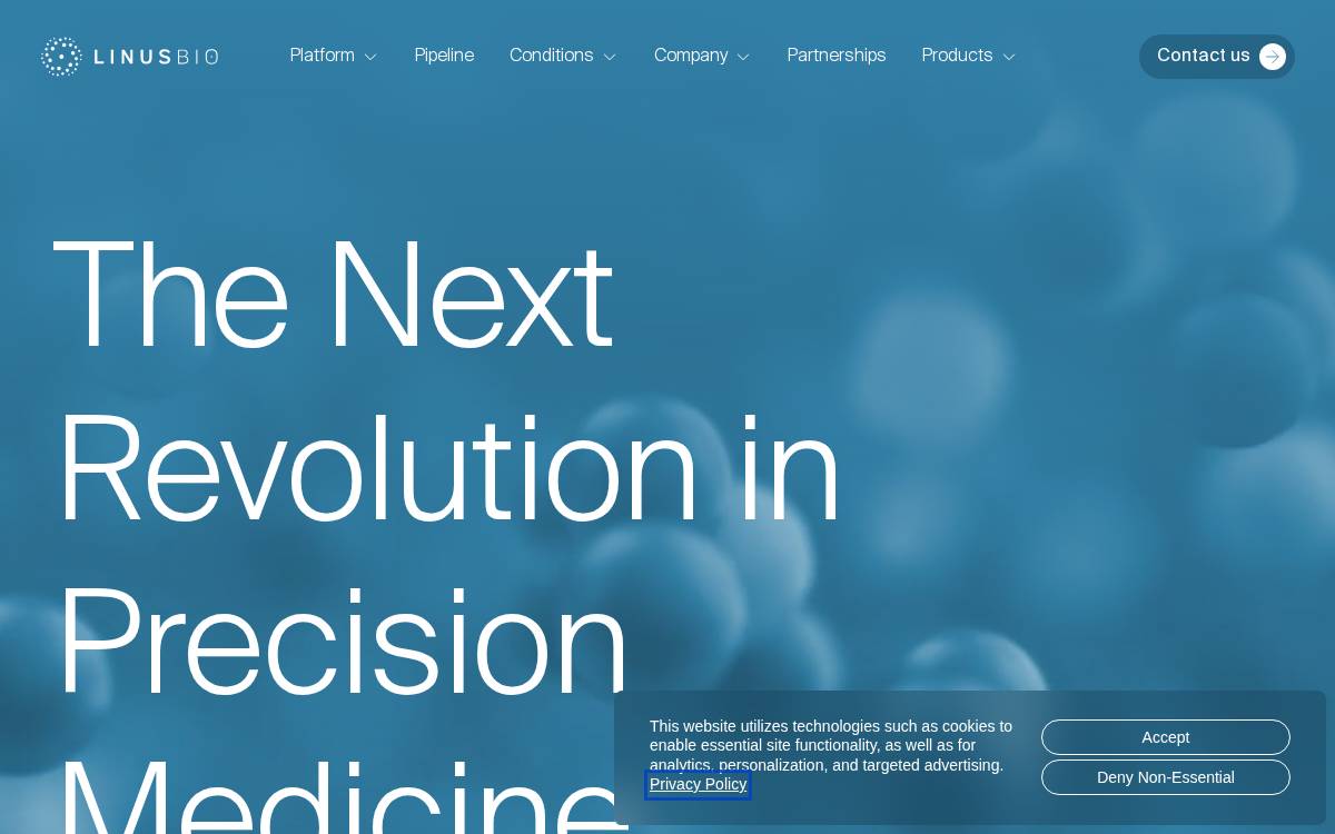 LinusBio website preview