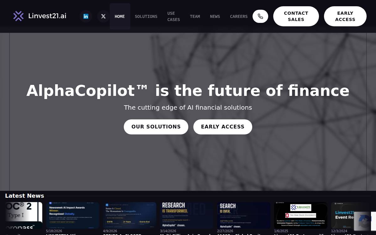 Linvest21.ai website preview