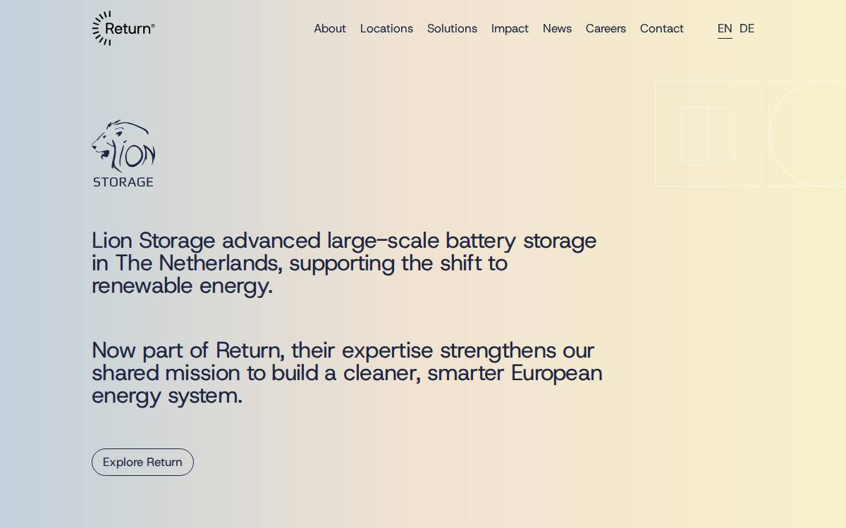 Lion Storage website preview