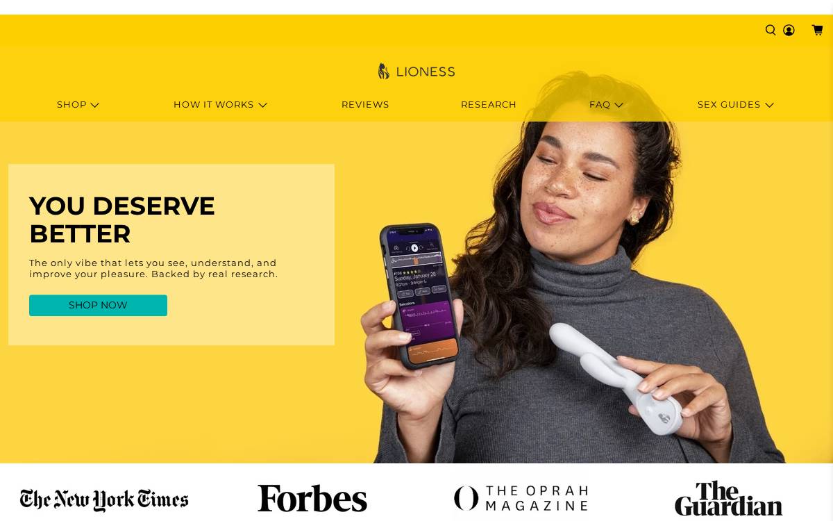 Lioness website preview